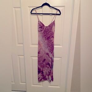 Lovely Day Midi Dress Side Slit Tie Dye